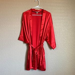 Victoria’s Secret silk red robe